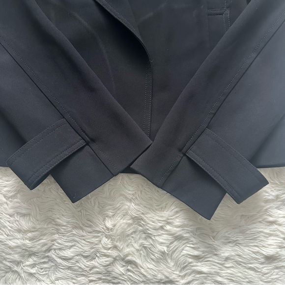 Aritzia Babaton Kano Cropped Trench Jacket Open Front Black Sz S - Picture 8 of 13